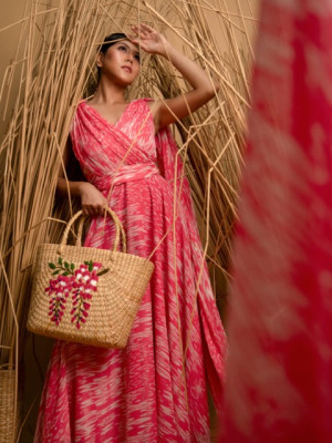 KAUNA NATURAL EMBROIDERED ECO-FRIENDLY HANDBAG KAUNA NATURAL EMBROIDERED ECO-FRIENDLY HANDBAG