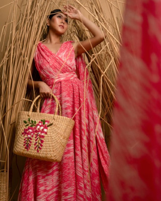 KAUNA NATURAL EMBROIDERED ECO-FRIENDLY HANDBAG