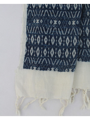 ALL OVER INDIGO MOTIF ERI SILK STOLE (AHIMSA SILK) ALL OVER INDIGO MOTIF ERI SILK STOLE (AHIMSA SILK)