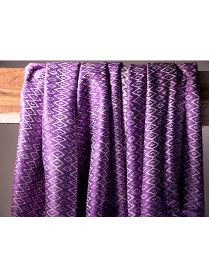 ALL OVER PURPLE MOTIF ERI SILK SHAWL (AHIMSA SILK)  ALL OVER PURPLE MOTIF ERI SILK SHAWL (AHIMSA SILK)