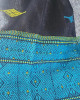 Black Multi Color Handloom Cotton Assam Stole Black Multi Color Handloom Cotton Assam Stole