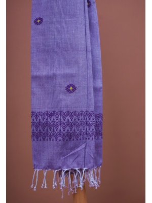 COTTON PURPLE HANDWOVEN STOLE COTTON PURPLE HANDWOVEN STOLE