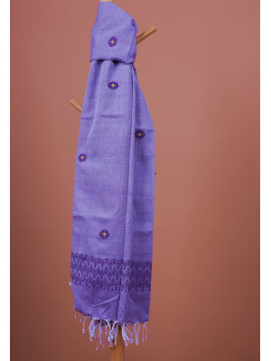COTTON PURPLE HANDWOVEN STOLE COTTON PURPLE HANDWOVEN STOLE