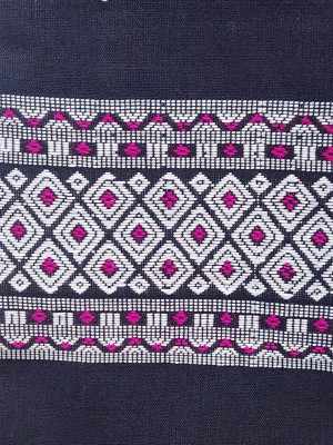 Black Multicolor Cotton Handloom Assam Stole 