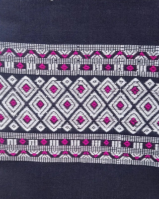 Black Multicolor Cotton Handloom Assam Stole 