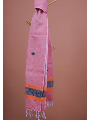 COTTON PINK HANDWOVEN STOLE COTTON PINK HANDWOVEN STOLE