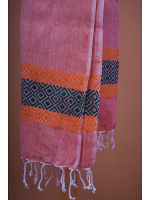 COTTON PINK HANDWOVEN STOLE COTTON PINK HANDWOVEN STOLE