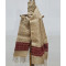 MUGA SILK STOLE WITH MAROON ERI SILK MOTIFS