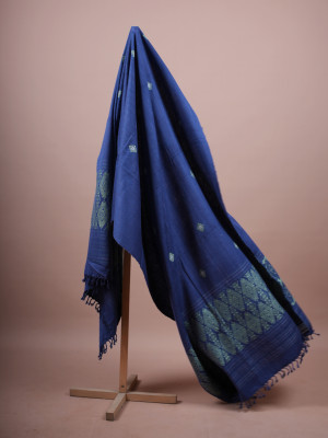 ERI DARK BLUE SILK SHAWL (AHIMSA SILK) ERI DARK BLUE SILK SHAWL (AHIMSA SILK)