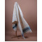 ERI CREAM SILK SHAWL (AHIMSA SILK) WITH BLUE BORDER ERI CREAM SILK SHAWL (AHIMSA SILK) WITH BLUE BORDER
