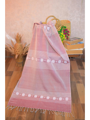 Cotton Handloom Pink Stole