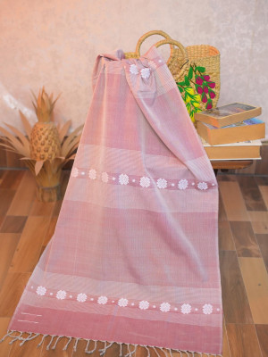 Cotton Handloom Pink Stole