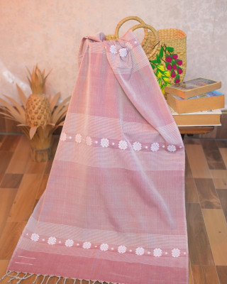 Cotton Handloom Pink Stole