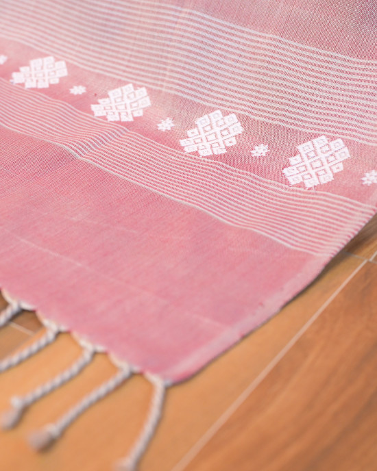 Cotton Handloom Pink Stole