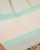 ERI SILK STOLE (AHIMSA SILK) WITH SEA GREEN MOTIFS ERI SILK STOLE (AHIMSA SILK) WITH SEA GREEN MOTIFS