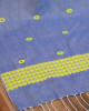 COTTON HANDWOVEN BLUE STOLE WITH ASSAMESE MOTIFS