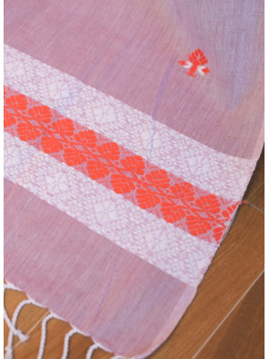COTTON PINK HANDWOVEN STOLE