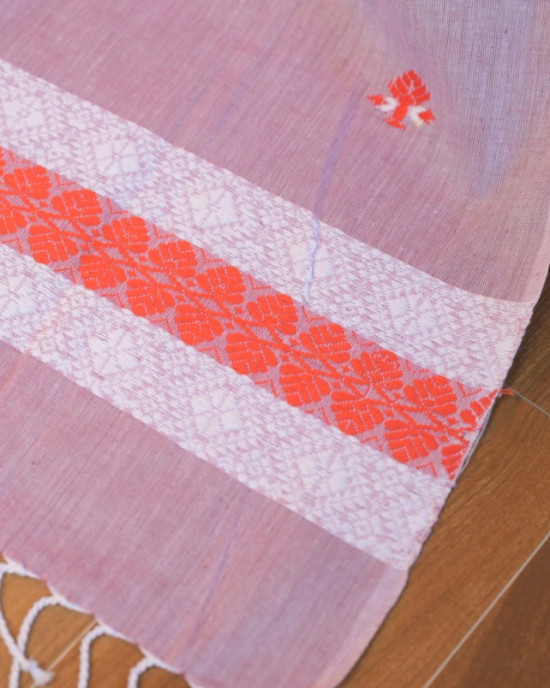 COTTON PINK HANDWOVEN STOLE