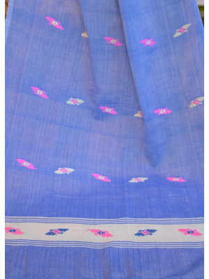 HANDWOVEN BLUE COTTON STOLE
