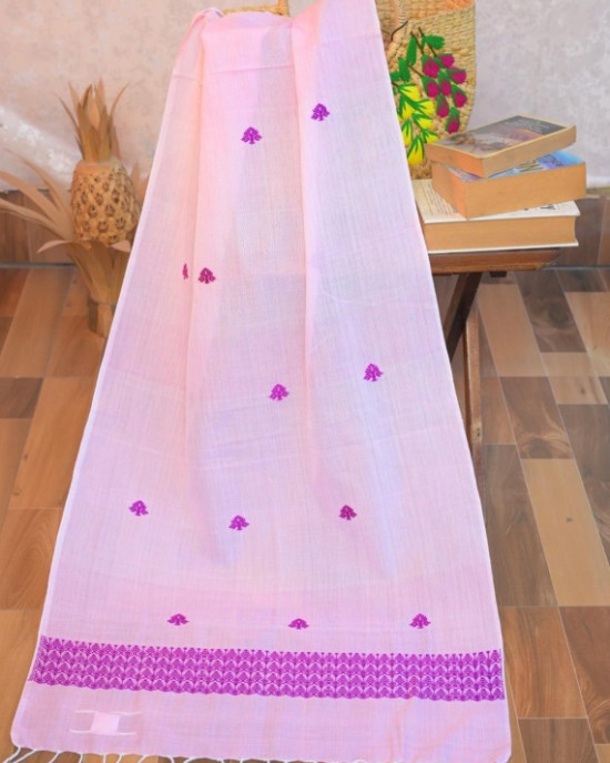 Cotton Handloom Pink Stole