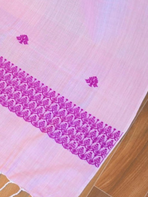 Cotton Handloom Pink Stole Cotton Handloom Pink Stole