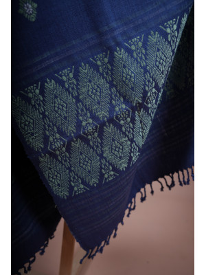 ERI DARK BLUE SILK SHAWL (AHIMSA SILK) ERI DARK BLUE SILK SHAWL (AHIMSA SILK)