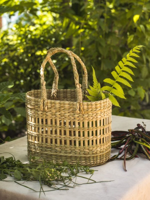 Kauna Handcrafted Grass Storage Basket  Kauna Handcrafted Grass Storage Basket
