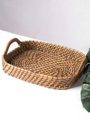 Cane Wooden Wicker Tray Cane Wooden Wicker Tray