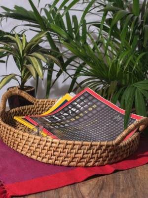 CANE BAMBOO OVAL TRAY CANE BAMBOO OVAL TRAY