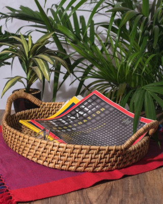 CANE BAMBOO OVAL TRAY