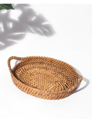 CANE BAMBOO OVAL TRAY