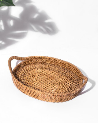 CANE BAMBOO OVAL TRAY CANE BAMBOO OVAL TRAY
