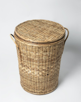 CANE LAUNDRY BASKET