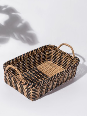 NAGA BAMBOO BROWN BASKET NAGA BAMBOO BROWN BASKET