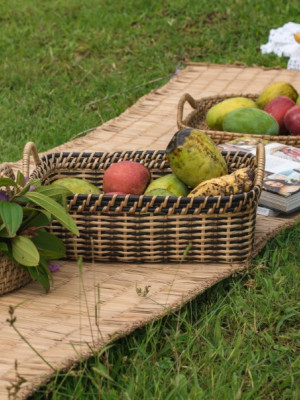 NAGA BAMBOO BROWN BASKET NAGA BAMBOO BROWN BASKET