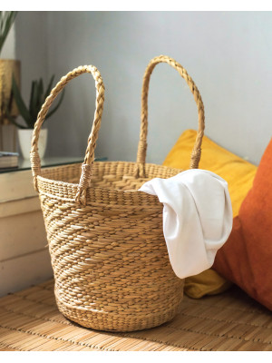 Handmade Round Kauna Marketing Basket