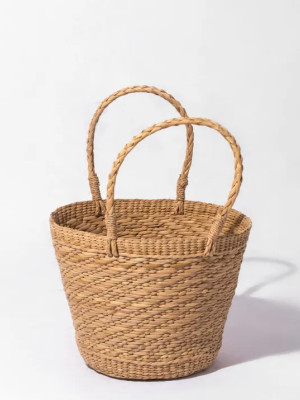 Handmade Round Kauna Marketing Basket