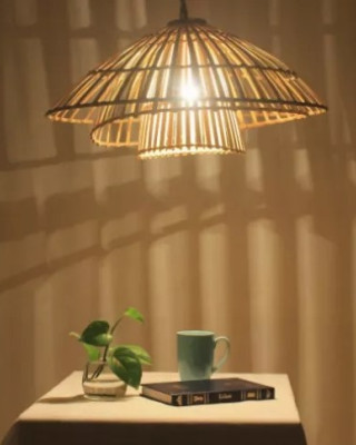 Bamboo Oriental Ceiling Light Natural  Lamp