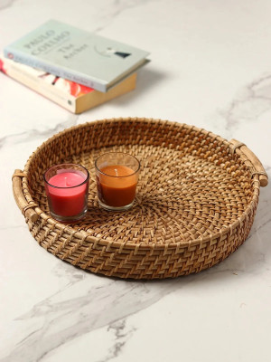 Cane Rounded Tray
