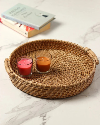 Cane Rounded Tray