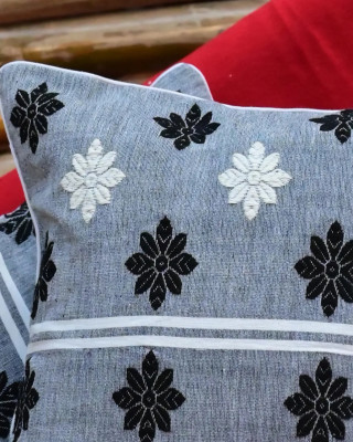 Cushion Cover Set of Gray 5