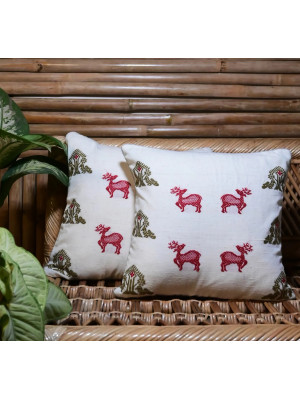 Cushion Cover Set Of White 5