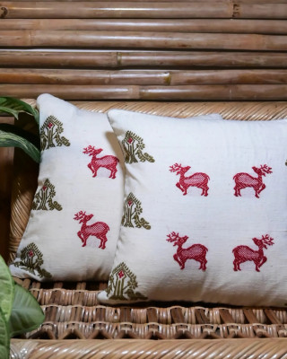 Cushion Cover Set Of White 5