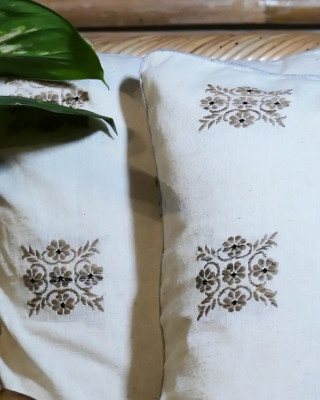 Cushion Cover Set Of Pale White 5