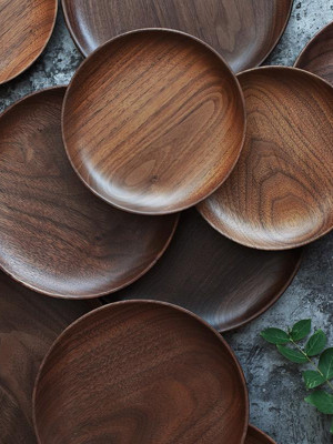 Handmade Wooden Plate Set of 6