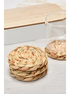 Premium Quality Water Hyacinth Coaster Set of 6