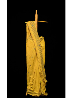Eri (Ahimsa) Silk Turmeric Yellow Saree
