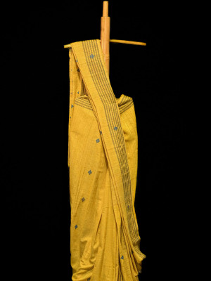 Eri (Ahimsa) Silk Turmeric Yellow Saree Eri (Ahimsa) Silk Turmeric Yellow Saree