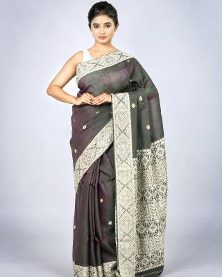 Cotton x Raw Silk Saree Handloom Saree