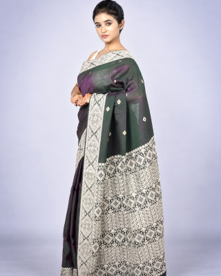 Cotton x Raw Silk Saree Handloom Saree